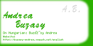 andrea buzasy business card